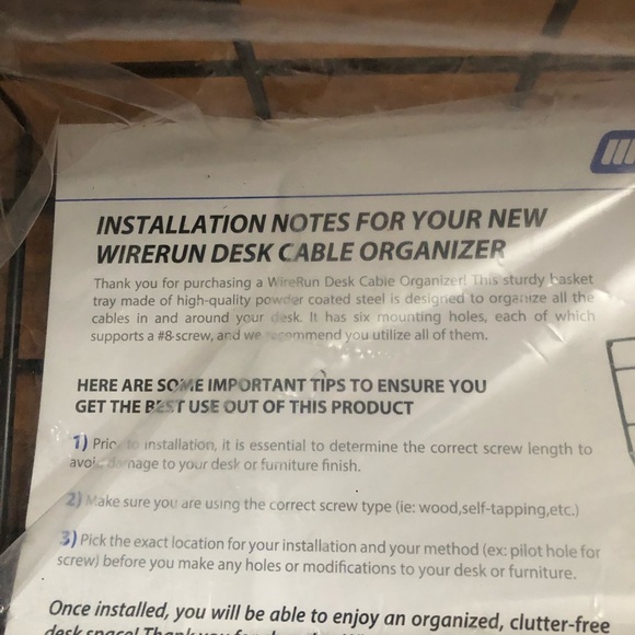 DCOT14 - WIRERUN DESK CABLE ORGANIZER - - Picture 3 of 3